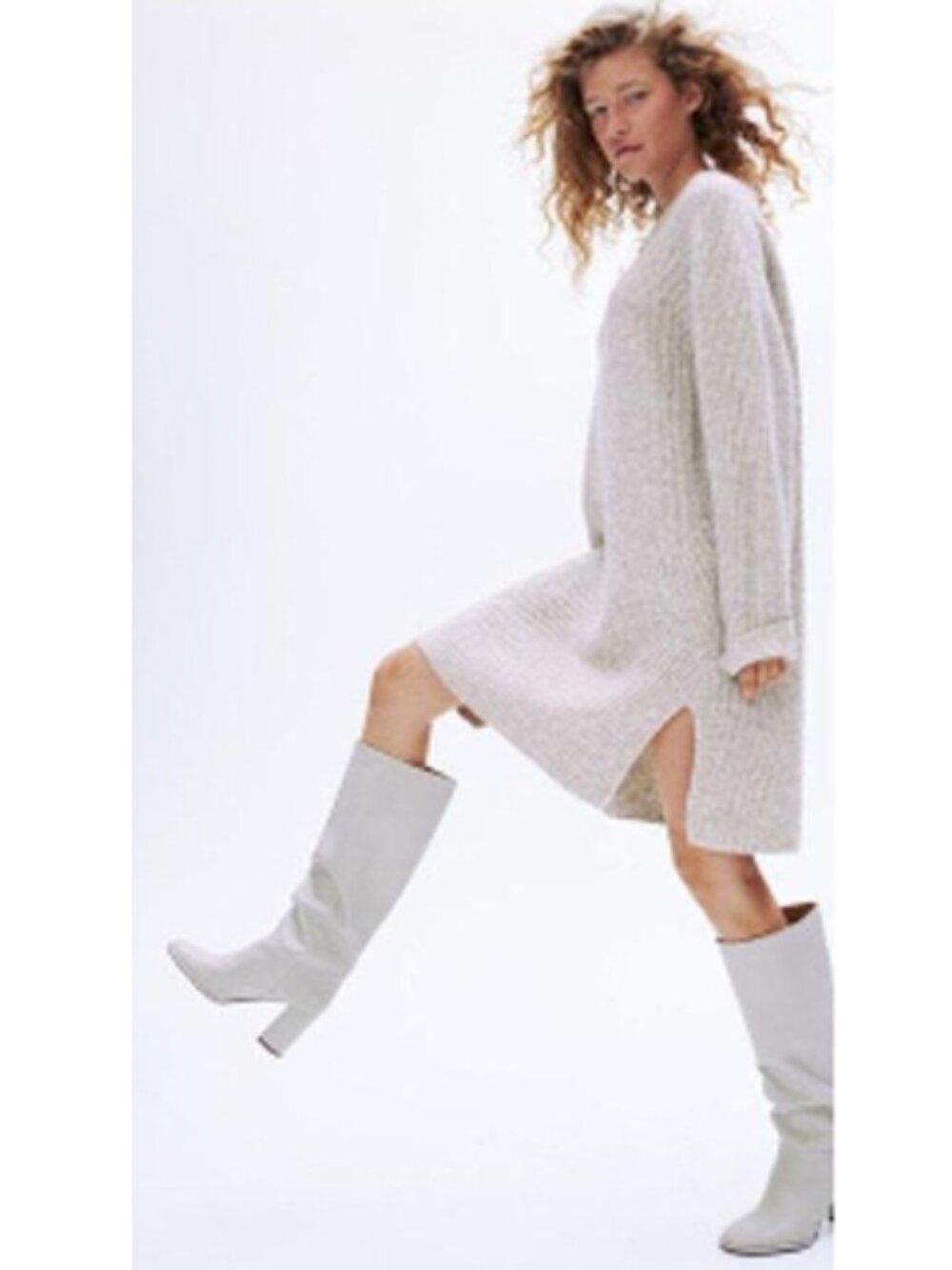 H&M Chunky Oversized Sweater Dress Grey Size XXL